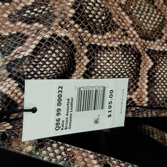 BRAHMIN KATIE Brown Snake Print Crossbody - Picture 8 of 12